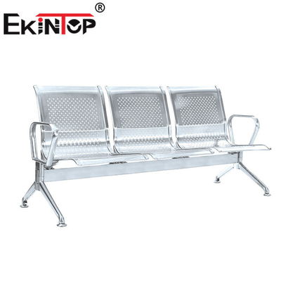 মেটাল 3 সিটার ওয়েটিং রুম চেয়ার, অফিস OEM এর জন্য পাবলিক ওয়েটিং বেঞ্চ