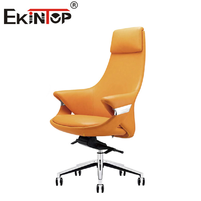 Ergonomic এক্সিকিউটিভ হলুদ চামড়া চেয়ার ইনডোর লাউঞ্জ চেয়ার