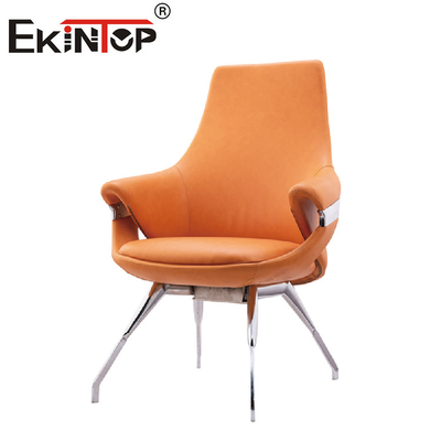 Ergonomic এক্সিকিউটিভ হলুদ চামড়া চেয়ার ইনডোর লাউঞ্জ চেয়ার