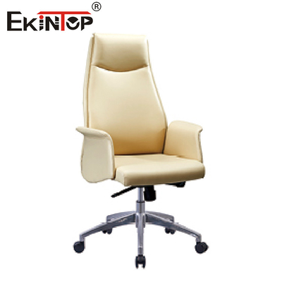 আধুনিক চামড়া আরামদায়ক Ergonomic অফিস বস চেয়ার স্টেইনলেস স্টীল ধাতু প্রকার