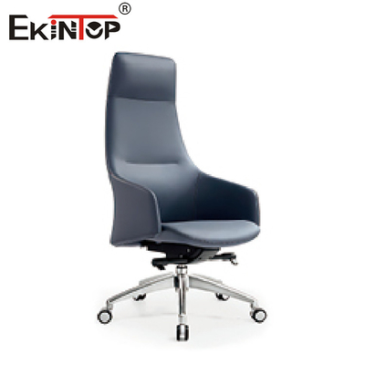 Ergonomic ব্লু লেদার এক্সিকিউটিভ অফিস চেয়ার উচ্চতা সমন্বয়কারী