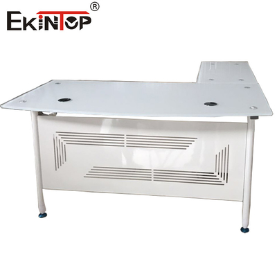 OEM সমসাময়িক গ্লাস অফিস ডেস্ক আধুনিক কমনীয়তার সাথে আপনার কর্মক্ষেত্রকে নতুন করে সংজ্ঞায়িত করুন