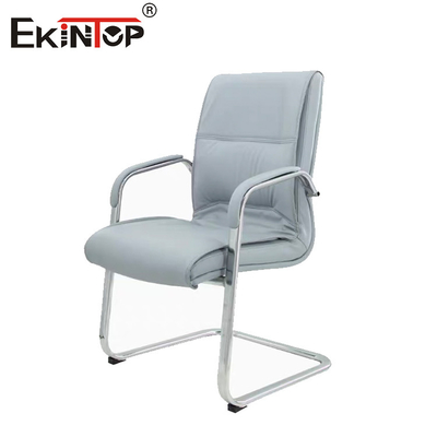 OEM কালো চামড়া অফিস চেয়ার আর্মরিটস এবং মেটাল ফ্রেম ব্যবসায়িক শৈলী সঙ্গে