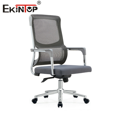 অ্যাডজাস্টেবল সিট উচ্চতা এবং armrests সঙ্গে গ্রে মিড ব্যাক Mesh অফিস চেয়ার