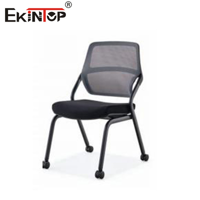 চাকা এবং জাল উপাদান সঙ্গে আধুনিক শৈলী stackable প্রশিক্ষণ চেয়ার