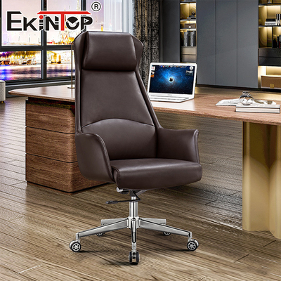 পিইউ চামড়া উচ্চ মানের অফিস চেয়ার Reclining Swivel Ergonomic Drafting চেয়ার
