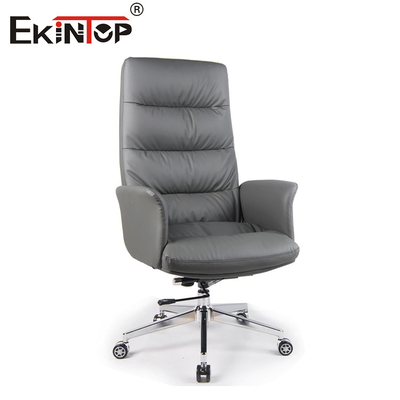 উচ্চ পিছন Ergonomic উচ্চ মানের ধাতু ফ্রেম অফিস চেয়ার পিইউ চামড়া ব্রেকরুম চেয়ার