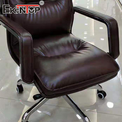 উচ্চ মানের Ergonomic উচ্চ পিছনে কম্পিউটার ব্রাউন PU চামড়া চেয়ার গুণমান অফিস চেয়ার